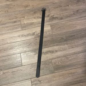 brandy Melville, black leather belt with silver clamp